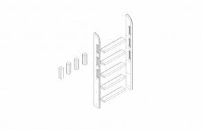 Пакет № 10 Прямая лестница и опоры для двухъярусной кровати